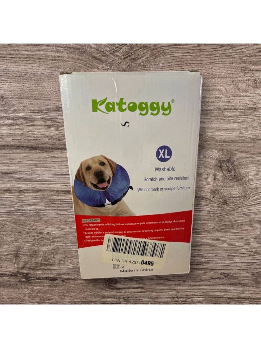 Katoggy Inflatable Dog CollarSoft Dog Cone For Injuries Rashes Post Surgery XL